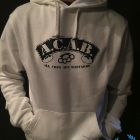 ACAB Hooded Sweater 'Knuckle White'