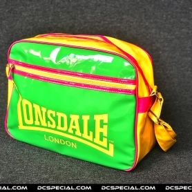 Lonsdale Schoudertas 'Geel / Groen / Roze'