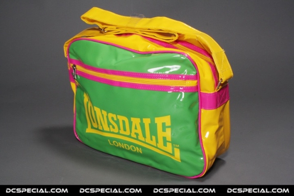 Lonsdale Schoudertas 'Geel / Groen / Roze'