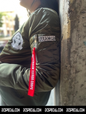 Rotterdam Terror Corps Bomber Veste Pour Femmes 'RTC Camo Green'