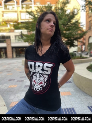 DRS Ladies V-neck T-schirt 'Worldwide Warriors'