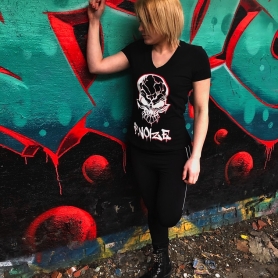 F. Noize Ladies V-neck T-shirt 'Graffitti'