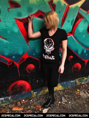 F. Noize V-neck T-shirt Pour Femmes 'Graffitti'