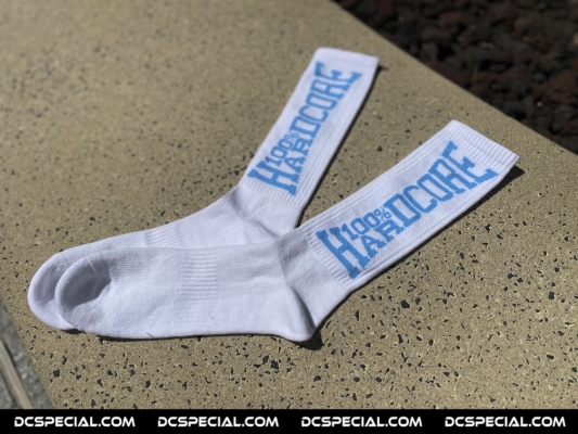 100% Hardcore Socks 'White/Blue'