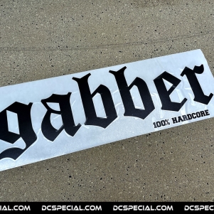 100% Hardcore Car Sticker 'Gabber Black 60cm'