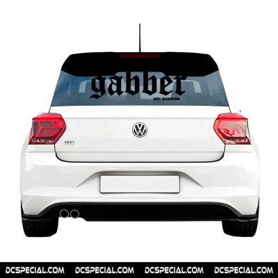 100% Hardcore Car Sticker 'Gabber Black 60cm'