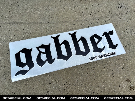 100% Hardcore Car Sticker 'Gabber Black 60cm'