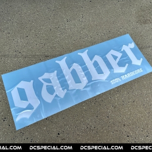 100% Hardcore Car Sticker 'Gabber White 60cm'