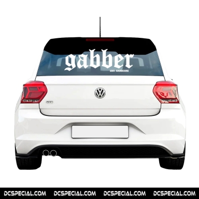 100% Hardcore Car Sticker 'Gabber White 60cm'