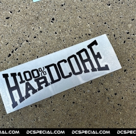 100% Hardcore Mini Car Sticker '100% Hardcore Black 15cm'
