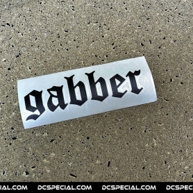 100% Hardcore Mini Car Sticker 'Gabber Black 15cm'