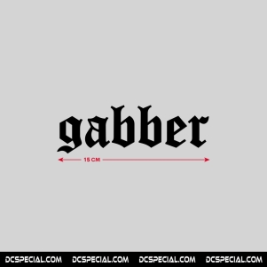 100% Hardcore Mini Car Sticker 'Gabber Black 15cm'