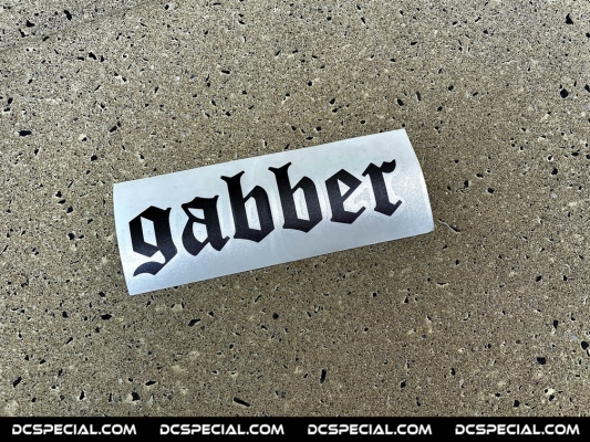 100% Hardcore Mini Car Sticker 'Gabber Black 15cm'