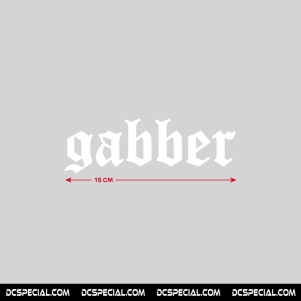 100% Hardcore Mini Car Sticker 'Gabber White 15cm'