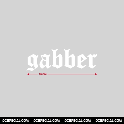 100% Hardcore Mini Car Sticker 'Gabber White 15cm'