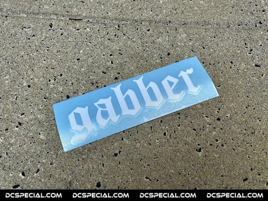 100% Hardcore Mini Car Sticker 'Gabber White 15cm'