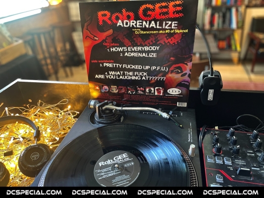 Rob Gee Vinyl 'Rob Gee Feat. DJ Starscream (aka #0 of Slipknot) – Adrenalize'