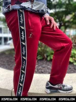 Australian Training Pants 'Bordeaux/Black Double Zipped 3.0'