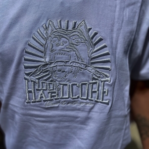 100% Hardcore T-shirt 'Dog-1 White On White'