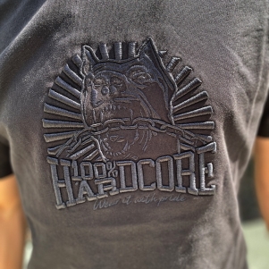 100% Hardcore T-shirt 'Dog-1 Black On Black'