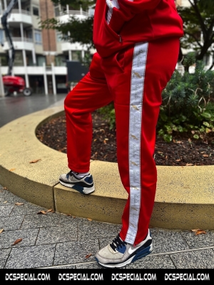 Australian Pantalon De Survetement 'Bright Red/White Double Zipped 3.0'