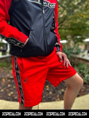 Australian Training Short 'Bright Red/Black Double Zipped 3.0'