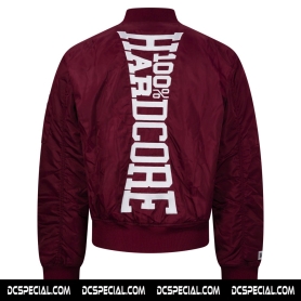 100% Hardcore Bomber Jacket 'Vertical Bordeaux'