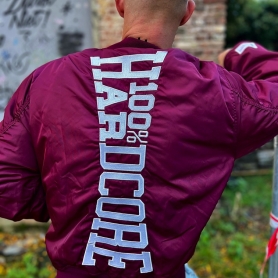 100% Hardcore Bomber Jacket 'Vertical Bordeaux'