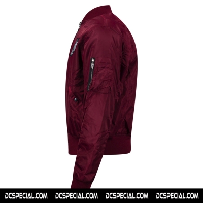 100% Hardcore Bomber Jas 'Vertical Bordeaux'