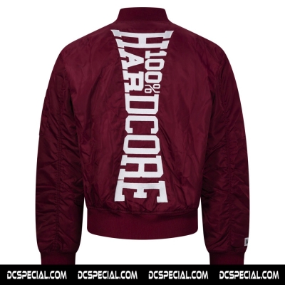 100% Hardcore Bomber Jas 'Vertical Bordeaux'