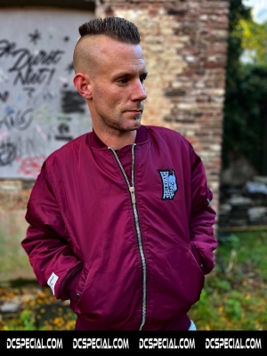 100% Hardcore Bomber Jacket 'Vertical Bordeaux'