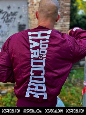 100% Hardcore Bomber Jacket 'Vertical Bordeaux'