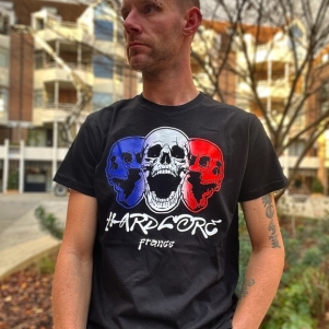 Hakken Hardcore T-shirt 'Hardcore France Triple Skull'