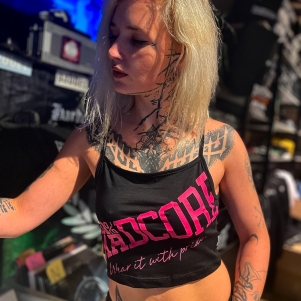 100% Hardcore Dames Top 'Tilted Essential Black/Pink'