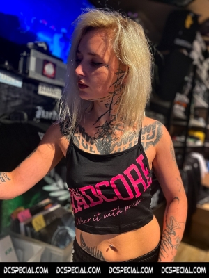 100% Hardcore Dames Top 'Tilted Essential Black/Pink'