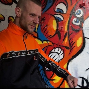 Australian Training Jacket 'Light Orange/Black'