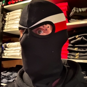 PGwear Balaclava 'Red/White Stripe'