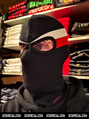 PGwear Balaclava 'Red/White Stripe'