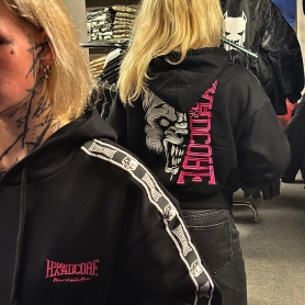 100% Hardcore Cropped Hooded Sweater 'Essential Rage Pink'