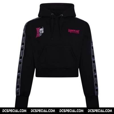 100% Hardcore Cropped Hooded Sweater 'Essential Rage Pink'