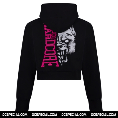 100% Hardcore Cropped Hooded Sweater 'Essential Rage Pink'