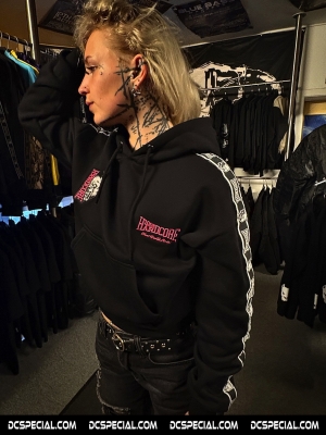 100% Hardcore Cropped Hooded Sweater 'Essential Rage Pink'